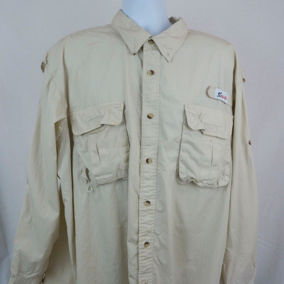 McKenzie Tribe Button Up Shirt Mens XL Long Sleeve Pastal Colored Plaid